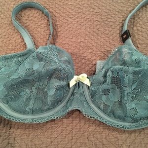Victoria’s Secret Turquoise Lace Unlined Bra 36C